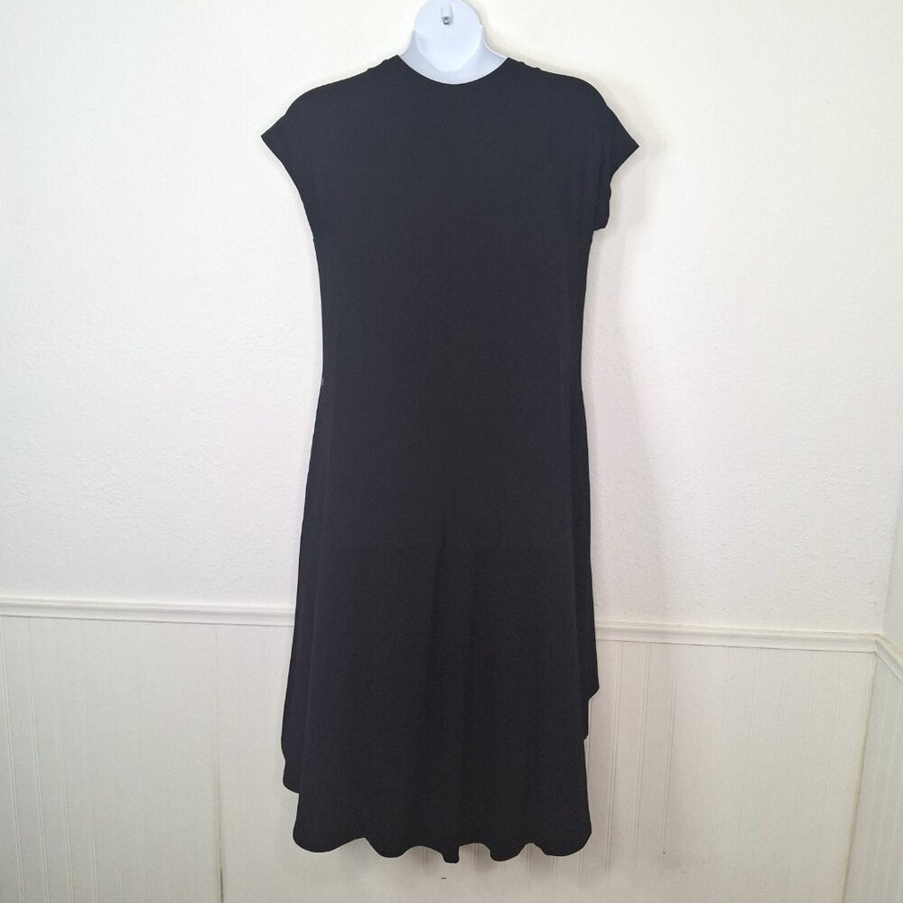 Halara Jersey Knit Dress Sz L Midi Pockets Neutral Minimalist Athleisure - Picture 8 of 15